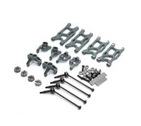 RC Steering Knuckle For LC For WLtoys 144001 124017-16-18-19 1/14 8pcs For Swing Arm Steering Cup CVD Set RC Car For Racing Parts And Accessories And Replacements(Gray)