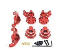 RC Steering Knuckle For Traxxas For TRX4 For TRX6 R1001 R1002 R1003 1/10 Front Axle Steering Cup C For Seat Set Car 4WD Parts And Accessories Replacement Use(Red)