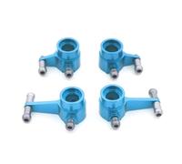 RC Steering Knuckle For WLtoys 284131 K969 K979 K989 K999 P929 P939 1/28 4Pcs Metal Front Rear Steering Cups RC Cars Parts And Accessories Upgrade Replacement(Blue)