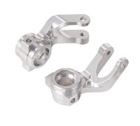 RC Steering Knuckles For Arrma Fury Mega 1/10 Aluminum Front Steering Knuckle RC Crawler For Racing Car Upgrade Accessories Replace Modify Parts(Silver)