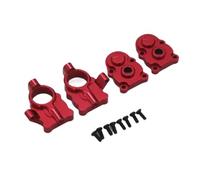 RC Steering Knuckles For FMS For FCX24 For Small Seven 1/24 Metal Door Axle Gear C Block Steering Cup Gear Cover Rc Car Upgrade Parts(Red)