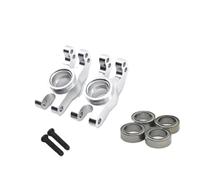 RC Steering Knuckles For MJX 16207 16208 16209 16210 H6V3 M162 M163 1/16 Metal Steering Cup Steering Knuckle RC Car Upgraded Parts(Silver)