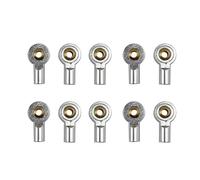 RC Steering Tie Compatible With Axial For SCX10 D90 D110 For Tamiya CC01 1/10 RC Car Crawler 10Pcs Metal M3 Link Tie Rod End Ball Joint(Silver)