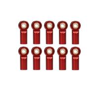 RC Steering Tie Compatible With AXIAL For SCX10 D90 D110 For Tamiya CC01 1/10 RC Car Crawler 10Pcs Metal M3 Link Tie Rod End Ball Joint(Red)