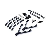 RC Steering Tie Compatible With FMS For Xiaoqi For FCX24 1/24 RC Car Parts Upgrading Refitting CNC Process For Chassis Axle Fixed Link Steering Link Kit(Black)