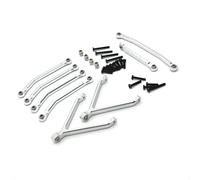 RC Steering Tie Compatible With FMS For Xiaoqi For FCX24 1/24 RC Car Parts Upgrading Refitting CNC Process For Chassis Axle Fixed Link Steering Link Kit(Silver)