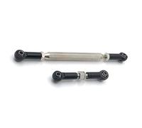 RC Steering Tie Compatible With MN D90 D99 For MN-90 FJ-45 1/12 RC Car Crawler Metal Adjustable Steering Linkage Servo Link Pull Rod Upgrade Parts(Black)