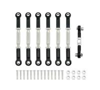 RC Steering Tie Parts For Traxxas For Slash 4X4 For VXL 2WD For Rustler For Stampede For Hoss 1/10 Metal Turnbuckles Camber Link Rod Linkage Set RC Car Parts(Black)