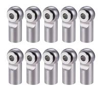 RC Steering Tie Rod 10Pcs Aluminum Alloy M2 Ball End Link Tie Rod End CW Thread Ball Joint Connector For RC Model Toy Car Boat Airplane DIY Parts(Gray)