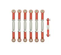 Rc Steering Tie Rod Compatible With Traxxas For Slash 4X4/2WD 1/10 RC Car Upgrade Parts 1 Set 7 Pcs Metal Turnbuckle Camber Link End Adjustable Kit(Red)