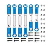 RC Steering Tie Rod For Arrma For Senton 4X4 For Granite 1/10 Replace AR330446 AR330515 Adjustable Tie Rods Turnbuckles Toe Links Set RC Parts(Blue)