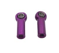 Rc Steering Tie Rod Metal Upgrade Positive Thread Reverse Thread 2PCS Length 18mm Hole 2.5mm Thickness 7mm Tie Rod Ball Buckle For RC Car Parts(Purple)