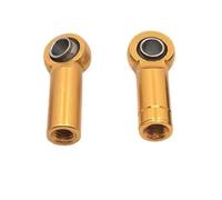 Rc Steering Tie Rod Metal Upgrade Positive Thread Reverse Thread 2PCS Length 18mm Hole 2.5mm Thickness 7mm Tie Rod Ball Buckle For RC Car Parts(Yellow)