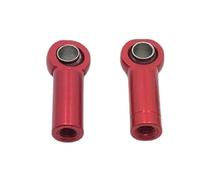 Rc Steering Tie Rod Metal Upgrade Positive Thread Reverse Thread 2PCS Length 18mm Hole 2.5mm Thickness 7mm Tie Rod Ball Buckle For RC Car Parts(Red)