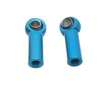 Rc Steering Tie Rod Metal Upgrade Positive Thread Reverse Thread 2PCS Length 18mm Hole 2.5mm Thickness 7mm Tie Rod Ball Buckle For RC Car Parts(Blue)