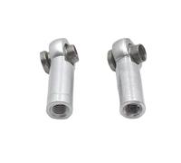 Rc Steering Tie Rod Metal Upgrade Positive Thread Reverse Thread 2PCS Length 18mm Hole 3mm Thickness 7mm Tie Rod Ball Buckle For RC Car Parts(Silver)