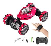 RC Stunt Car,Gesture Sensing & 2.4GHz Remote Control Dual Control Car Toy,360° Rotating & Drift Double Sided Driving with Lights Music,for 6-13 Years Old Boys Girls Birthday Gift (Stunt wheel,Red)
