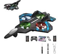 Rc Stunt Fighter Jet Toy - 360° Flips & LED Lights, Remote Control Helicopter and Foam Airplane for Kids, Perfect for Beginners