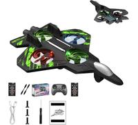 Rc Stunt Fighter Jet Toy - 360° Flips & LED Lights, Remote Control Helicopter and Foam Airplane for Kids, Perfect for Beginners