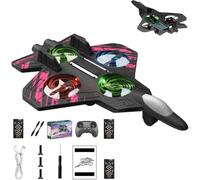 Rc Stunt Fighter Jet Toy - 360° Flips & LED Lights, Remote Control Helicopter and Foam Airplane for Kids, Perfect for Beginners