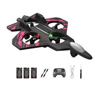 RC Stunt Jet with 360° Flips & LED Lights - Remote Control Helicopter, Foam Remote Control Airplane, Portable Durable Drop-Re sistant Jet Drone for Kids & Adults