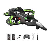 RC Stunt Jet with 360° Flips & LED Lights - Remote Control Helicopter, Foam Remote Control Airplane, Portable Durable Drop-Re sistant Jet Drone for Kids & Adults