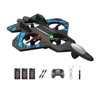 RC Stunt Jet with 360° Flips & LED Lights - Remote Control Helicopter, Foam Remote Control Airplane, Portable Durable Drop-Re sistant Jet Drone for Kids & Adults