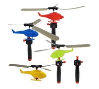 RC Super Random Color 1pc Handle Pull Wire Power Helicopter Pull Wire Helicopter Outdoor Small Plane Toy Helicopters Cool Flying Toys For Kids Indoor And Outdoor Toy For Boys And (Camouflage, 20x20cm)