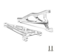 RC Swing Arm For Traxxas For E-Revo ERevo 2.0 For VXL 86086-4 1/10 2PCS Alloy Front Rear Upper Lower Suspension Arms RC Car Parts(Silver,Rear Upper)