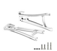 RC Swing Arm For Traxxas For E-Revo ERevo 2.0 For VXL 86086-4 1/10 2PCS Alloy Front Rear Upper Lower Suspension Arms RC Car Parts(Silver,Front Upper)