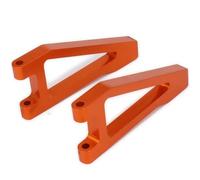 RC Swing Arm Part For FS 53810 1/10 2pcs Alloy Aluminum Front Upper Suspension Control A-Arms 513006 RC Model Car For Racing Truck For Buggy Part(Orange)