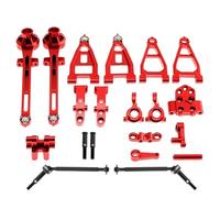 Rc Swing Arms For Tamiya 58719 For BBX BB01 Metal Suspension Arms Steering Blocks Kit RC For Buggy Car Modification Replacements Accessories(Red)