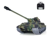 RC Tank 1/16 Scale Metal Wheels Infrared Combat with 360° Rotating Turret and Barrel Recoil