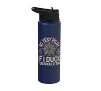 RC Test Pilot If I Duck You Should Too Funny RC Plane Stainless Steel Insulated Water Bottle