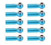 RC Tie Rod End, Aluminium Alloy Tie Rod End 10Pcs Tie Push Link Rod Joint, Rc Car Accessory M4 Positive Negative Thread for Toy Model 1/10 Model RC Car(blue)