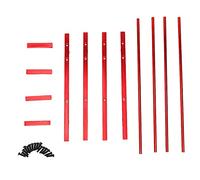 RC Tire Rack, Tyre Display Shelf Double Layer Aluminum Alloy Wear Resistant Fine Craftsmanship with Screws for SCX10 90046 D90(red)