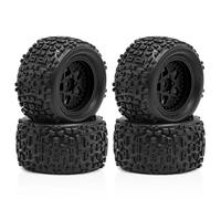 RC Tire Set Compatible With ARRMA For TYPHON For GRANITE For GROM 1/18 RC Car Upgrade Parts Accessories 72.5mm Short Course Truck Tires(Black)