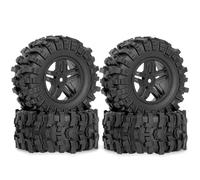 RC Tire Set Compatible With Traxxas For TRX4 For Arrma For HPI 1/10 RC For Buggy Car Upgrade Parts Accessories 12mm Hex Wheels And Tires(Black)