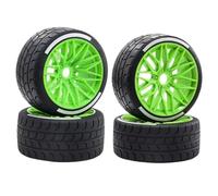 RC Tire Set For Arrma For Firebird For FeloNy For FSR 1/7 GT Road Tire Rc Car Tracked Vehicles For Racing Parts Accessories Upgrades Replacement And Repair(Green)