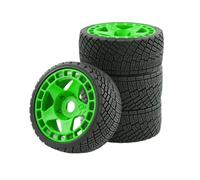 RC Tire Set For Arrma For Typhon For Talion For Traxxas For Redcat VRX 4pcs 98mm 1/8 1/7 Wheels Tire 17mm Hex RC Off-Road For Buggy Parts Replacement(Green)