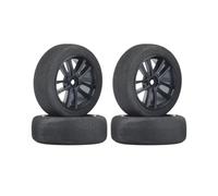 RC Tire Set For Tamiya For TT01 For TT02 For TA06 For Sakura For D4 4Pcs 65mm Sponge Tires Foam Wheel Tyres Anti-Skid Silent For 1/10 RC On-Road For Racing Car