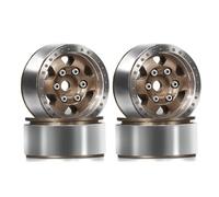 RC Tire Set For Traxxas For Trx4m For Bronco 1/18 4pcs 1.0'' Metal Beadlock Wheels Hub Rim Rc Crawler Car Accessories And Upgrades Replacement And Repair(Brown)