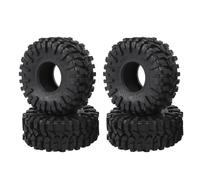 RC Tires 1.9in Rubber Shock Absorption Slip Wheel Tyre Long Lifespan Enhanced Grip Excellent Traction for 1/10 Remote Control Crawler Car Black 4PCS