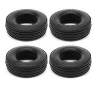RC Tires Compatible With Tamiya 1/14 RC Semi Tractor Truck Tipper For MAN For King For Hauler For ACTROS Parts 4pcs 25mm Hard Rubber Tires