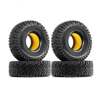 RC Tires For Axial For SCX10 II III For Traxxas For TRX4 For Tamiya CC01 D90 1/10 4PCS Ultra Soft Sponge Inserts And 1.9 Tires RC Crawler Parts(Yellow)