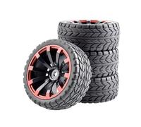 RC Tires For HSP For Tamiya For HPI For Kyosho For Sakura 94122 94123 D3 D4 CS For Tt02 9068 4pc 1/10 Tires 26 * 64MM Abs Wheel Rim Rubber Tyre Rc Car(Color1)