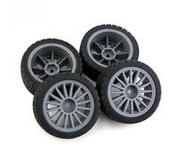 RC Tires For Tamiya For TT01 For TT02 XV01 TA06 PTG-2 For HPI WR8 For HSP 1/10 Tires On Road Tyre Wheel RC Car For Racing Parts Replacement(Gray)