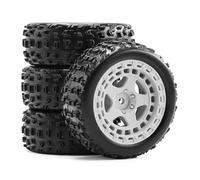 RC Tires Hub Wheel For Arrma 1/18 2S For Typhon For Grom 4pcs 69mm Rubber Tire 12mm Hex RC Car Upgrade Accessories Replacement Parts(WHITE)