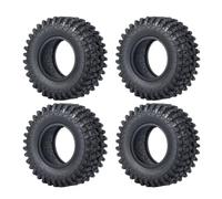 RC Tires Hub Wheel For Axial For SCX24 1/24 4Pcs 1.0inch Soft Rubber Tires With Foam RC Crawler Car Truck Upgrade Parts Accessories(50mm)