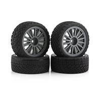 RC Tires Hub Wheel For Tamiya XV01 XV02 For TT01 For TT02 PTG-2 WRC For Hyundai I20 1/10 4pcs 67mm Rubber Tire Wheel Tyre RC For Rally For Racing Car Upgrade Parts(Gray)